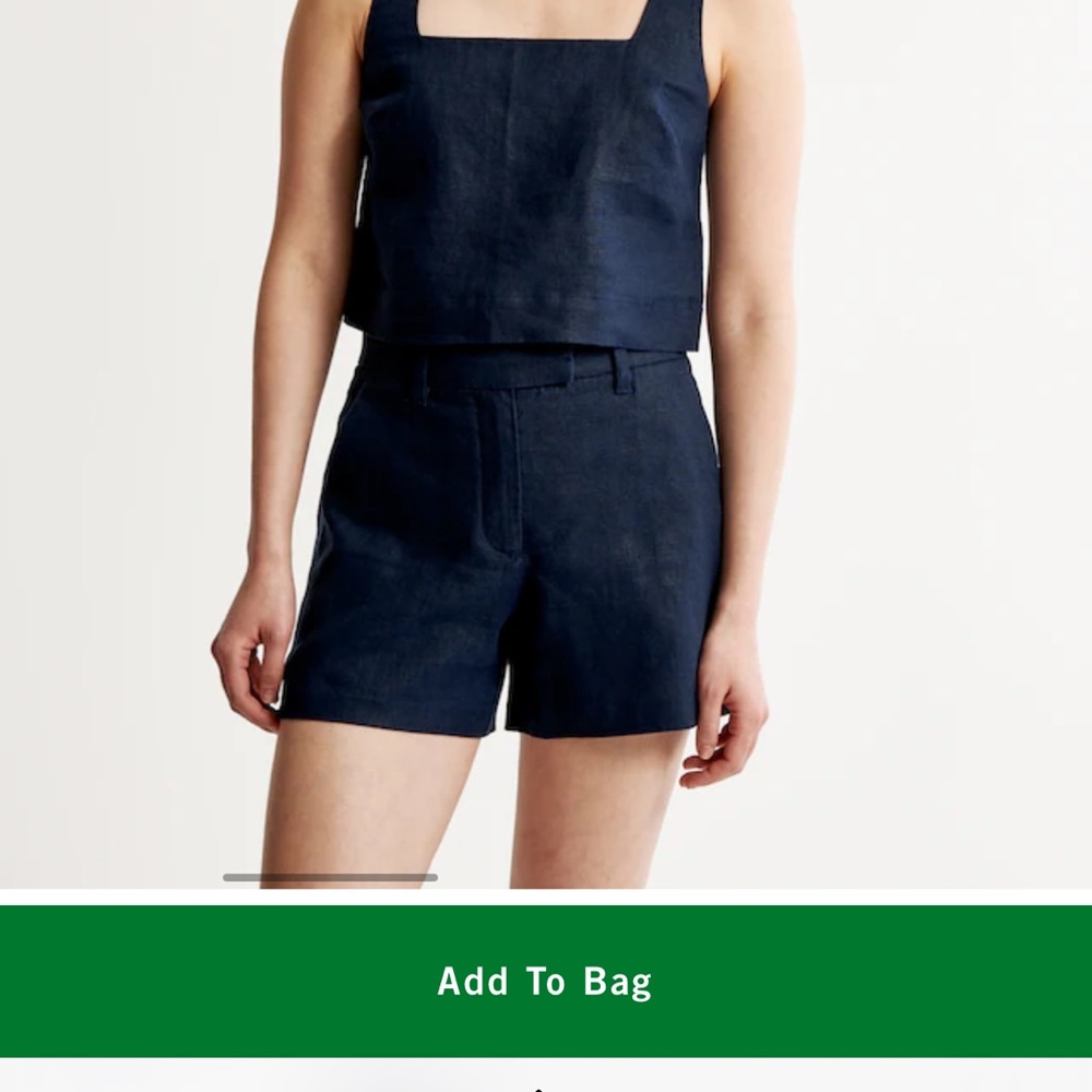 Abercrombie and Fitch Linen navy shorts